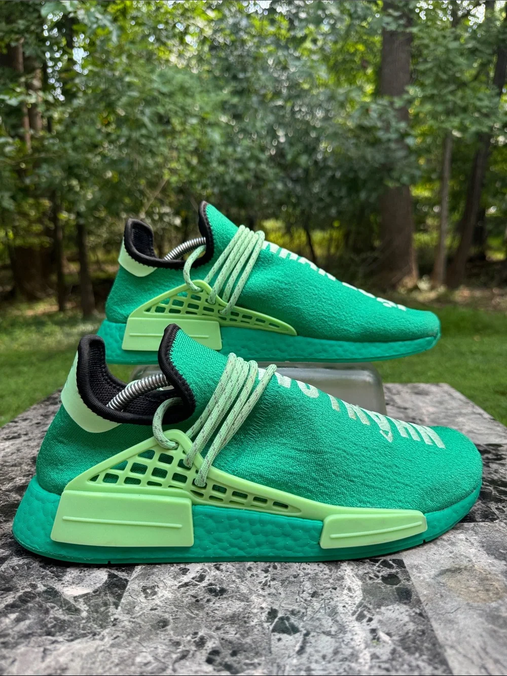 adidas Pharrell x NMD Human Race Hu Core Green Low Top GY0089 Size 10